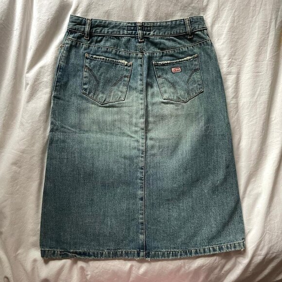 Miss Sixty Light Blue Denim Midi Skirt - Picture 2 of 8